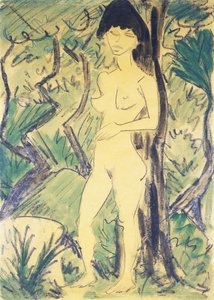 Naken i skogen; Akt im Wald, c.1922-1923