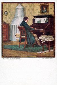 Robert Schumann spelar piano