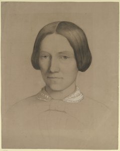 Porträtt av Emilie Scholderer, konstnärens mor, en face av Otto Scholderer