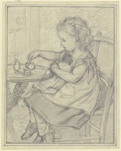 ”Te med Püppi” av Otto Scholderer