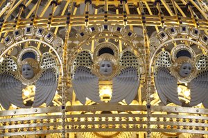 Angel Am Steinhof kyrka (kyrkan Leopld), Wien, Österrike (foto) av Otto Wagner