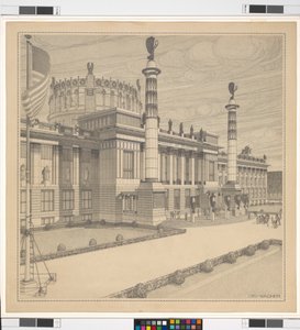 Ärans hus (San Francisco eller Washington D.C.), perspektiv av Otto Wagner