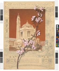 Församlingskyrka i Währing, illustration ”Moderniteten i kyrkobyggandet” av Otto Wagner