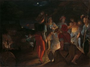 Bataverna belägrar de romerska arméregementena vid Vetera Claudius Civilis belägrar romarna i Vetera Castra en av en serie om tolv om batavernas uppror mot romarna av Otto van Veen