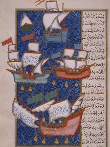Fiskare med nät av Ottoman School