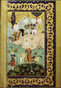 Osmanska riket: representation av Sultan Selim I kallad den fruktansvärda (1470-1520) till häst. Miniatyr från "Divan" (diktsamling) skriven av Sultan Selim I. (Ms. FY1330, fol. 27) 1500-talet. Istanbul, Universitetsbiblioteket av Ottoman School