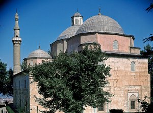 Utsikt över den gröna moskén av Ottoman School