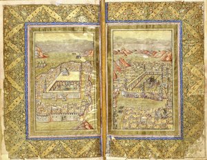 Utsikt över Mecka och Medina, c.1794-5 av Ottoman School