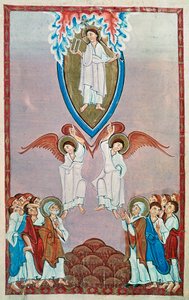 Ms 91 f.96 Himmelsfärd av Ottonian