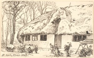 Övertäckt bondgård på Läsö av P.C. Skovgaard