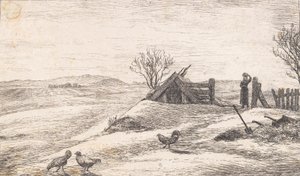 Vinterlandskap nära Vejby av P.C. Skovgaard