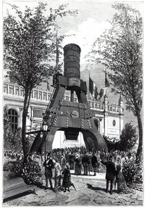 Universell utställning i Paris 1878: Le Creusot Power-hammaren i Champs-de-Mars, 1878 av P. Ferat