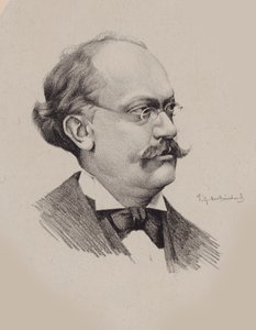 Porträtt av kompositören Charles Lecocq 1832-1918. av P. G. Archainbaud