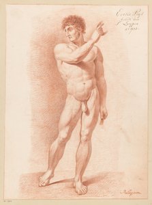 Stående manlig naken, sedd framifrån (1:a pris 1815) av P. Luypen