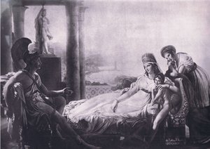 Aeneas om Dido, Trojas olyckor, från MacMillans skolaffischer, ca 1950-60-talet (litho) av P. N. Guerin
