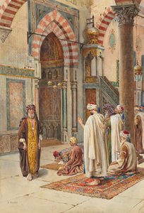 Muslimer vid bön, sent 1800-tal - början av 1900-talet. av P. Pavesi