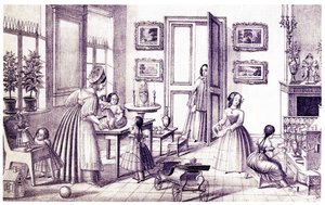 Barnrum, tidigt 1800-tal. av P. Vdovichev