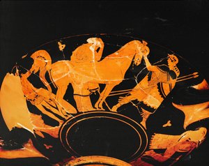 En krigares avfärd... av Painter Pistoxenos