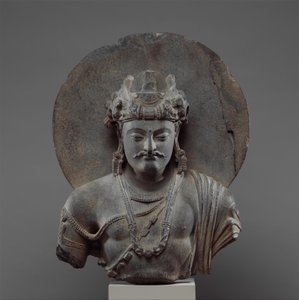 Byst av en Bodhisattva Shakyamuni, 3:e–4:e århundradet (skifer)