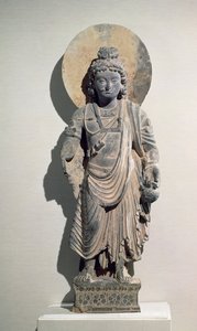 Stående Bodhisattva Maitreya, 300-talet (skifer)