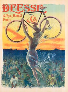 Fransk jugendaffisch för Deesse-cyklar, ca 1898 (litografi)