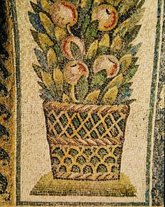 A Basket of Fruit, c.430 AD (mosaik) av Paleo Christian