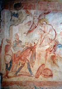 Tillbedjan av magi. Fresk, 7-900-tal