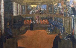 Dogen av Venedig besöker den heliga stolen av Palma Il Giovane