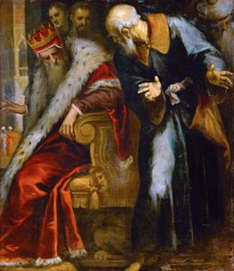 Profeten Nathan tillrättavisar kung David, av Palma il Giovane, Jacopo, den yngre
