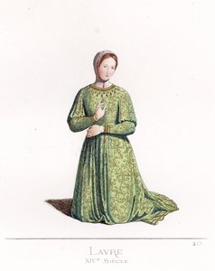 Laure de Sade (1310-1348) - Petrarcas Laura, från ett porträtt av Simone Martini