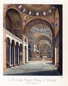 Interiören av basilikan San Marco i Venedig (Italien)