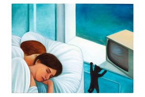 Mythologica n°8: Helen, olja på träpanel, 2025 (olja på träpanel)