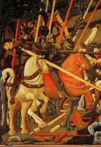 Riddare i rustning (tempera på trä) av Paolo Uccello