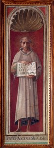 Porträtt av den italienske poeten och religiösen Jacopo de Benedetti dit Jacopone da Todi (ca 1233-1306) Fresk av Paolo Uccello (Paolo di Dono) (1397-1475) 1435-1440 Dim 181x59 cm Prato, Museo del Opera del Duomo av Paolo Uccello