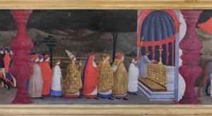 Predella om profanering av värden, detalj av Paolo Uccello