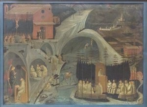 Scener från klosterlivet (Tebaide) av Paolo Uccello