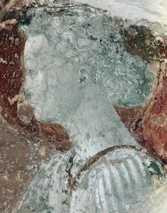 Scener av klosterlivet: ängelhuvudet Detalj (fresko av Paolo Uccello