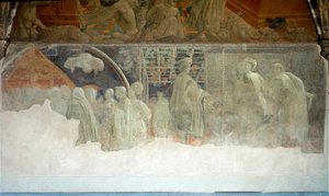 Berättelsen om Noah, fylleriet - Fresco av Paolo Uccello