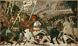 Slaget vid San Romano 1432 (äggtempera på poppel) av Paolo Uccello