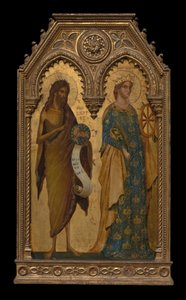De heliga Johannes Döparen och Katarina av Alexandria, omkring 1350 av Paolo Veneziano