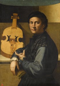 Porträtt av en altviolist av Paolo Zacchia the Elder