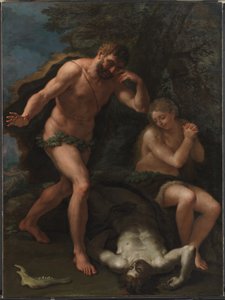 Adam och Eva klagar över Abels kropp av Paolo de Matteis