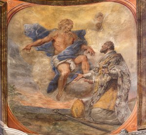 Fresker som skildrar Sankt Cataldos liv av Paolo di Matteis