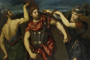 Perseus beväpnad av Merkurius och Minerva av Paris Bordone