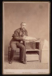 Porträtt av Fred Mather 1833-1900, före 1887. av Parker and Co
