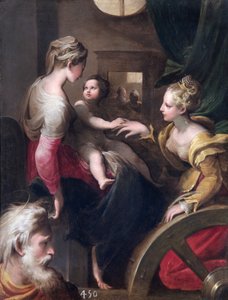 The Mystic Marriage of St Catherine (olja på duk) av Parmigianino (1503 40) (after)