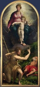 Madonna och barn med St. John och St. Jerome av Parmigianino