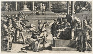 Sankt Peter och Paulus martyrskap av Parmigianino