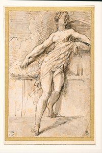 Liggande kvinnlig figur av Parmigianino
