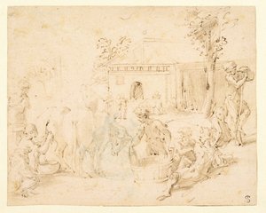 Rustik scen av Parmigianino